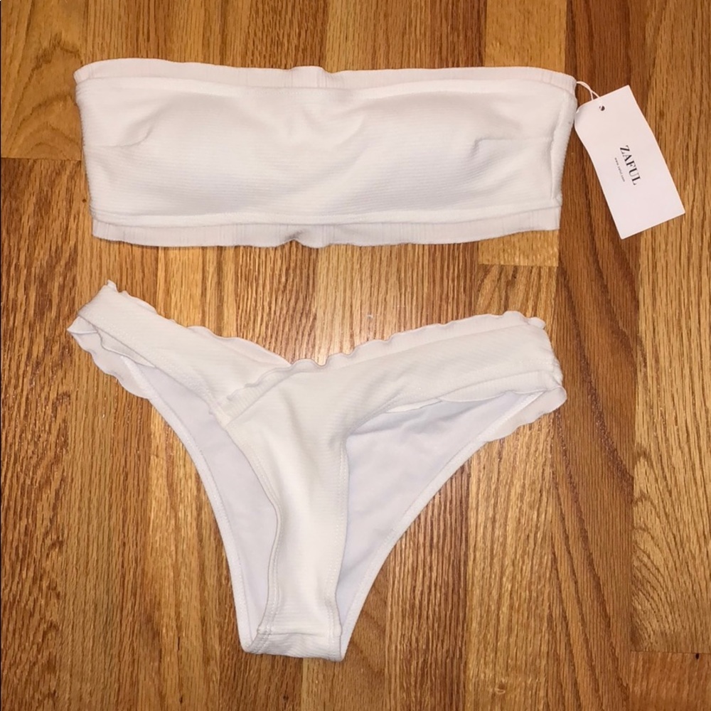 White bandeau bikini from Zaful
